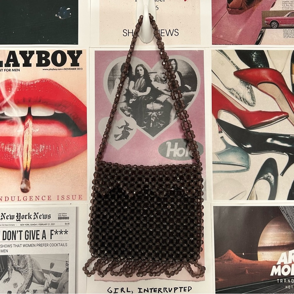 90s beaded mini shoulder bag